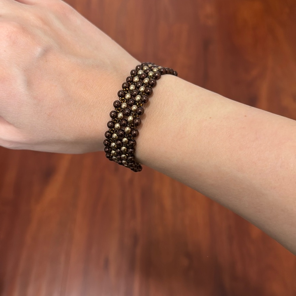 Handmade bracelet. Evenly sized beads. Sits beautifully on wrist.